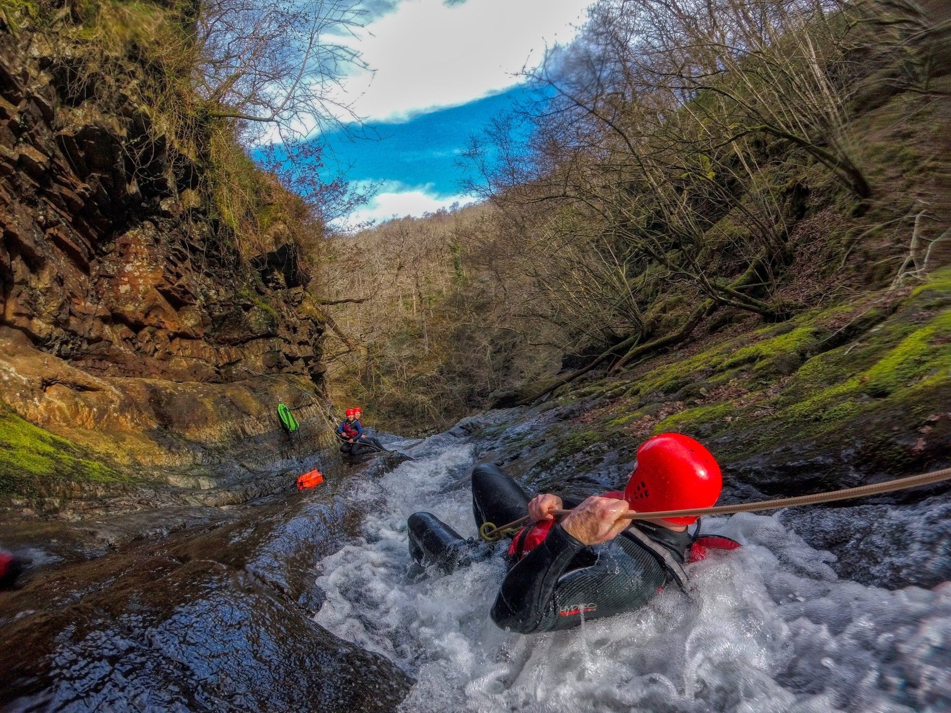 Canyoning Snowdonia North Wales - white water rapids adventure