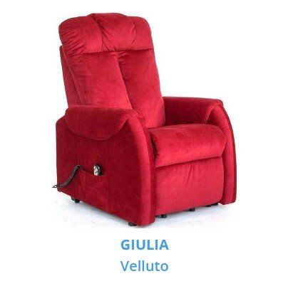 poltrona in velluto reclinabile Farepole La Spezia