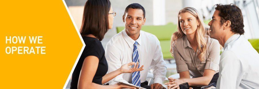 group of people talking