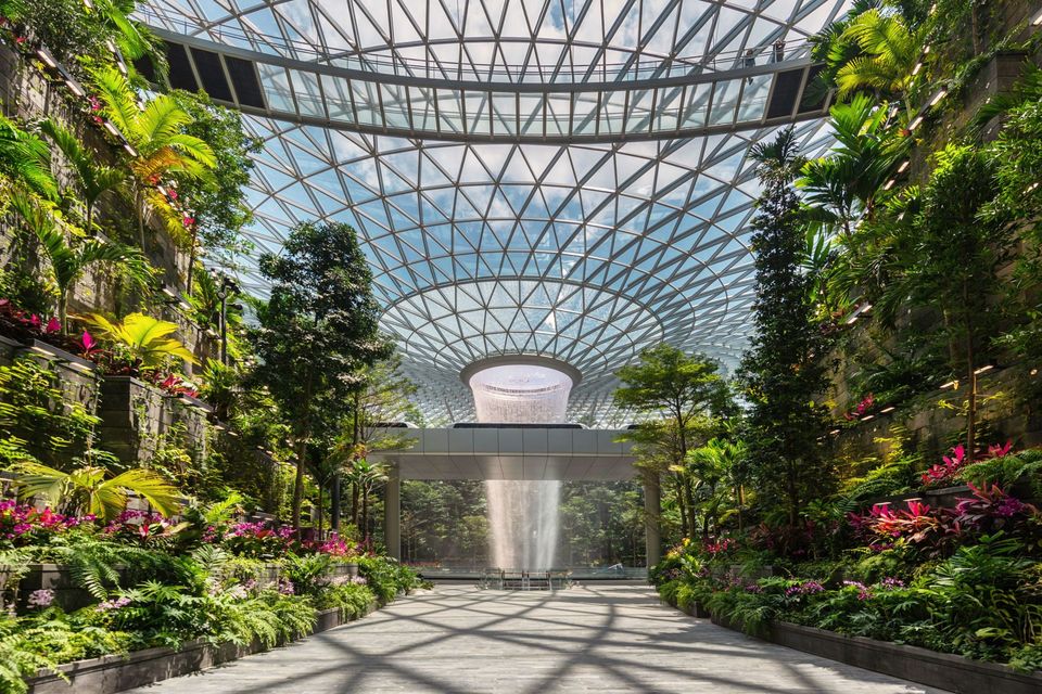 World's tallest indoor waterfall: Singapore's Jewel Changi Airport