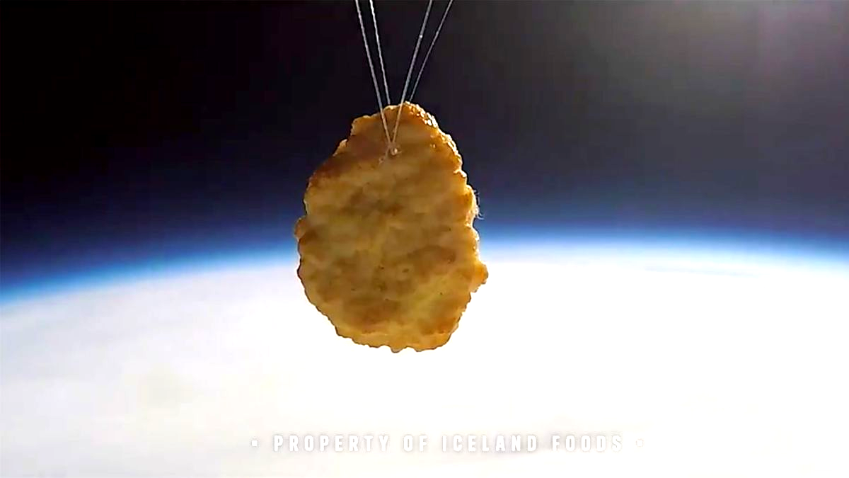 First Chicken Nugget Sent Into Space world record set by Iceland Foods