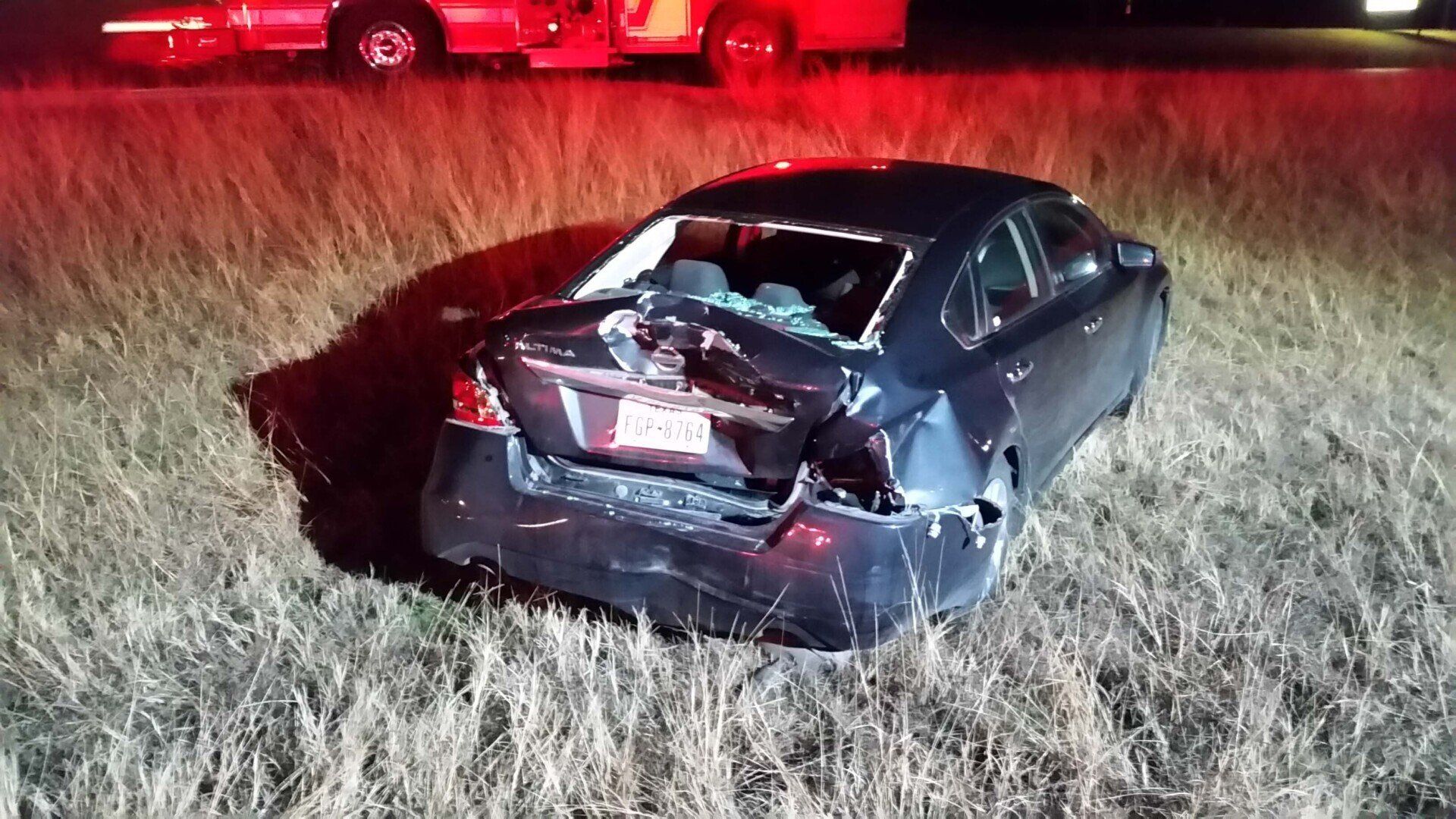 Company van causes rear end car crash on State Highway 199 in Springtown