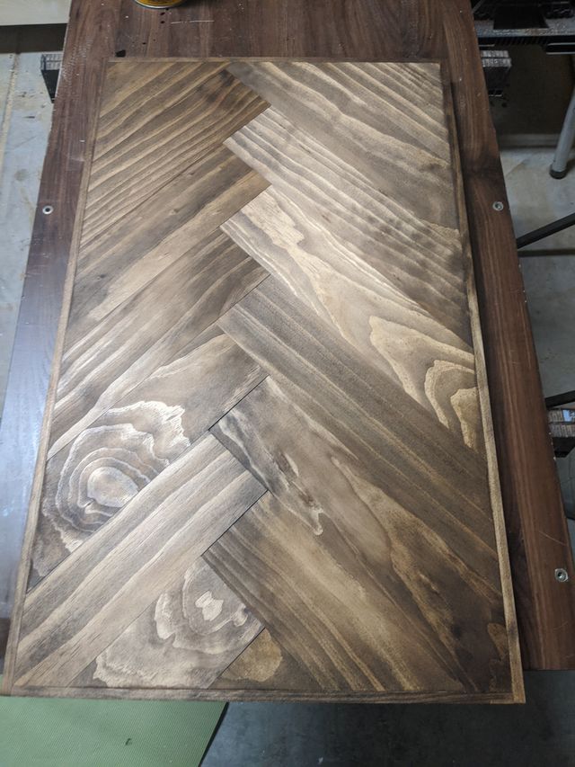 Diy Wood Countertops With Herringbone Pattern