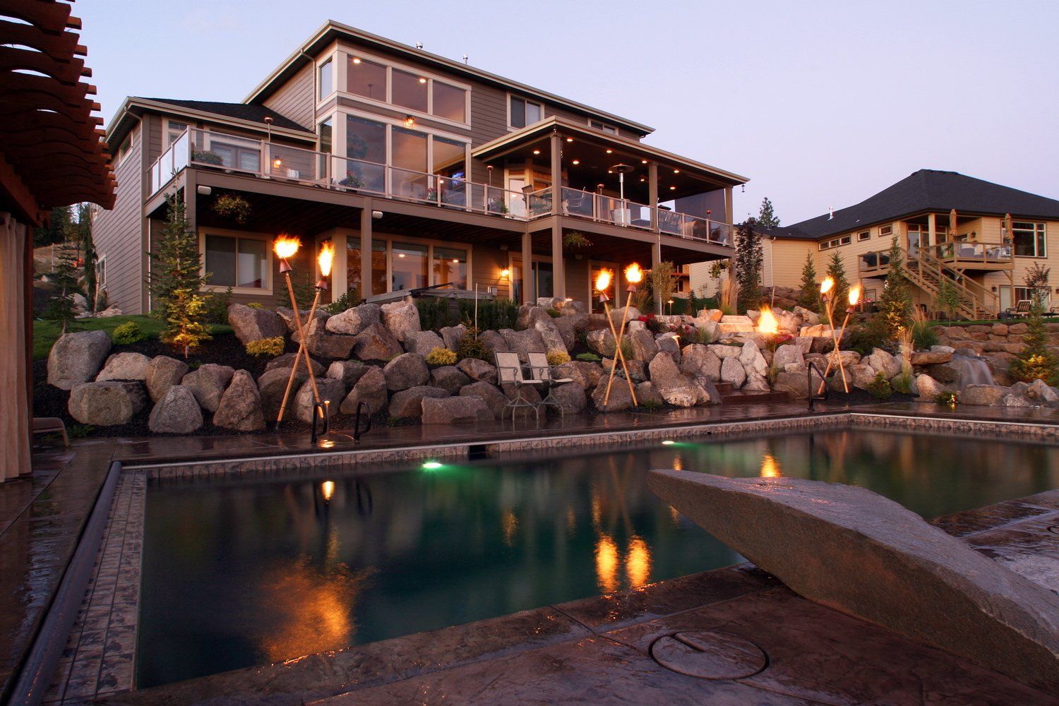 Hillside Pool Patio Design