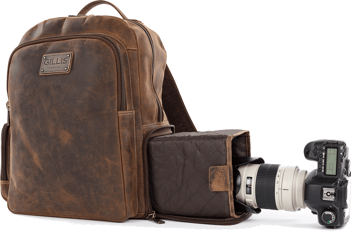 Duffle Bag Brown Gillis London, Multifunctional Leather Camera Bags