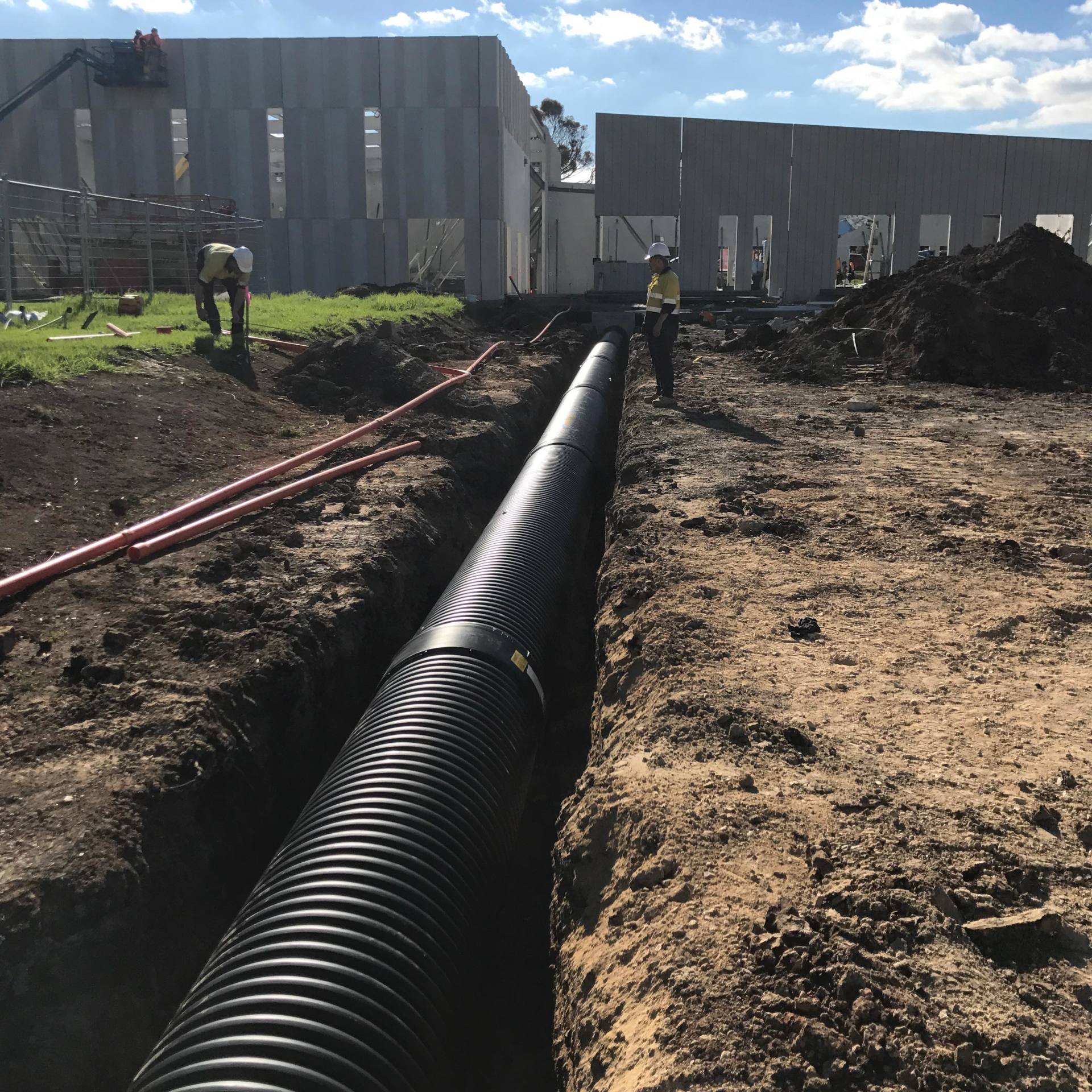 c and n plumbing services business card back side