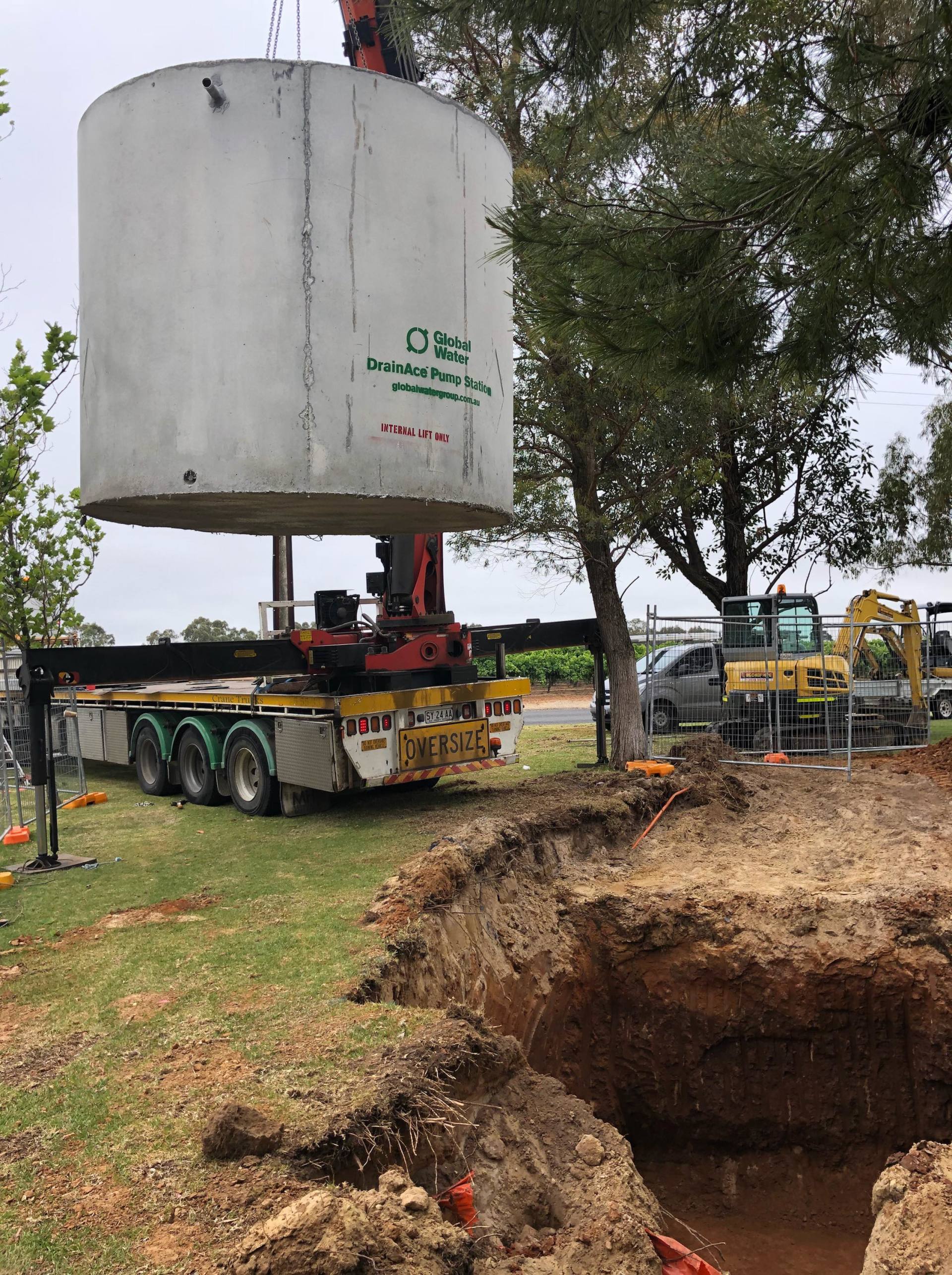 c and n plumbing services tank with pipes