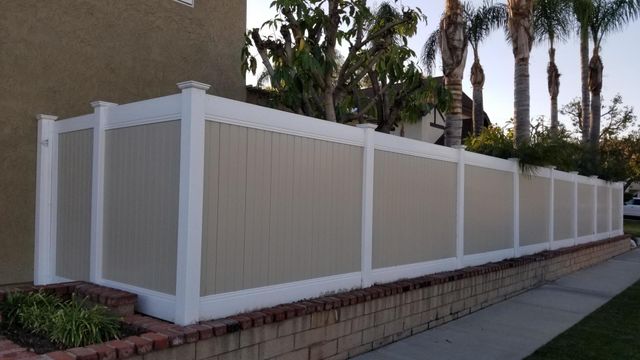 Vinyl Fence Topper Anaheim California Superior Fence Inc