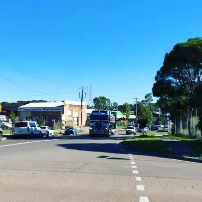 heavy hauler on the street