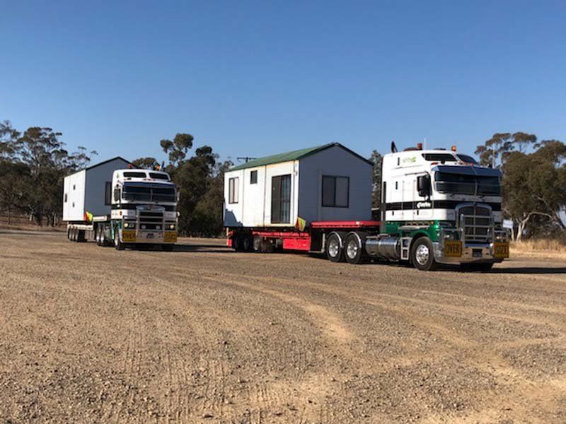 semi truck with cabin