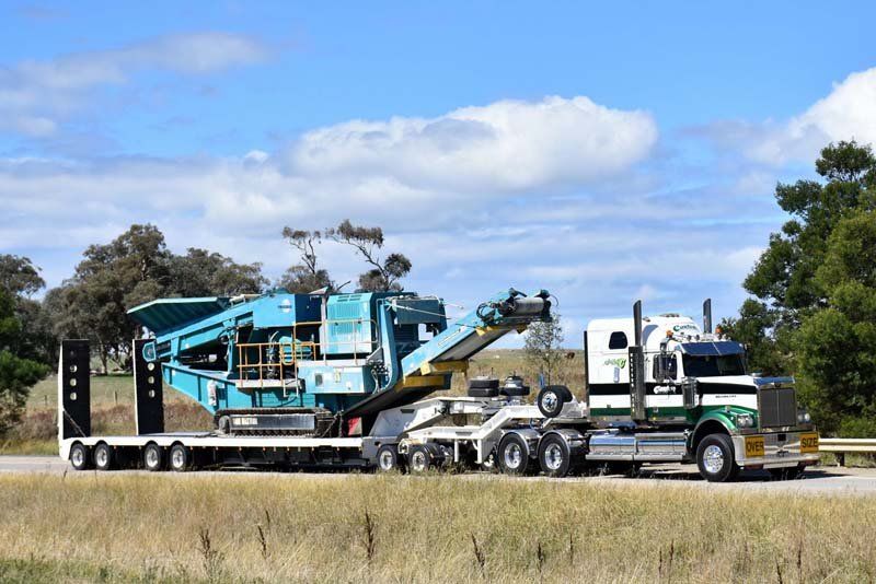 truck with teal equipment