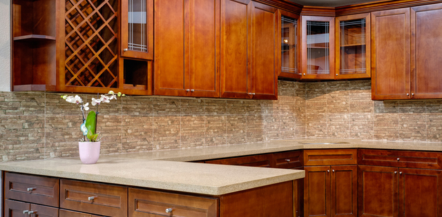 Custom Design Granite Countertops Ceramic Tile Kitchen