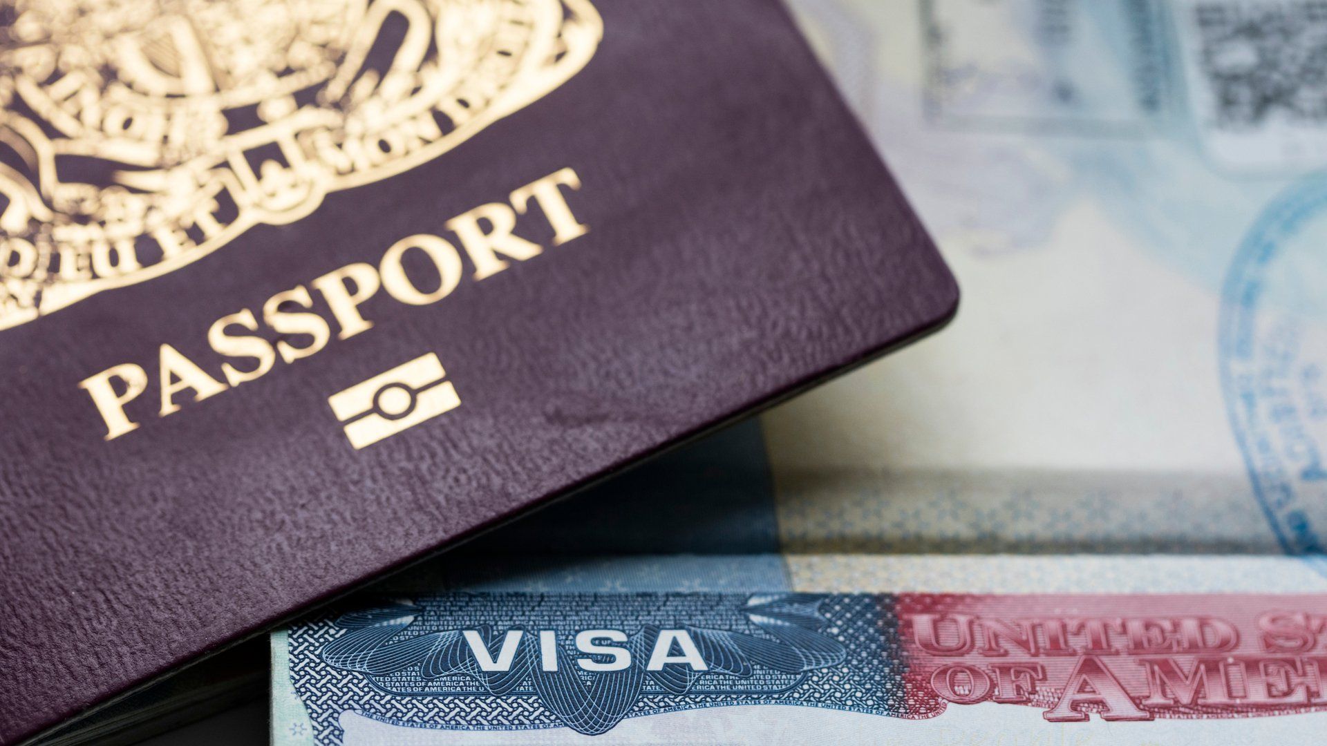 A passport and a Visa