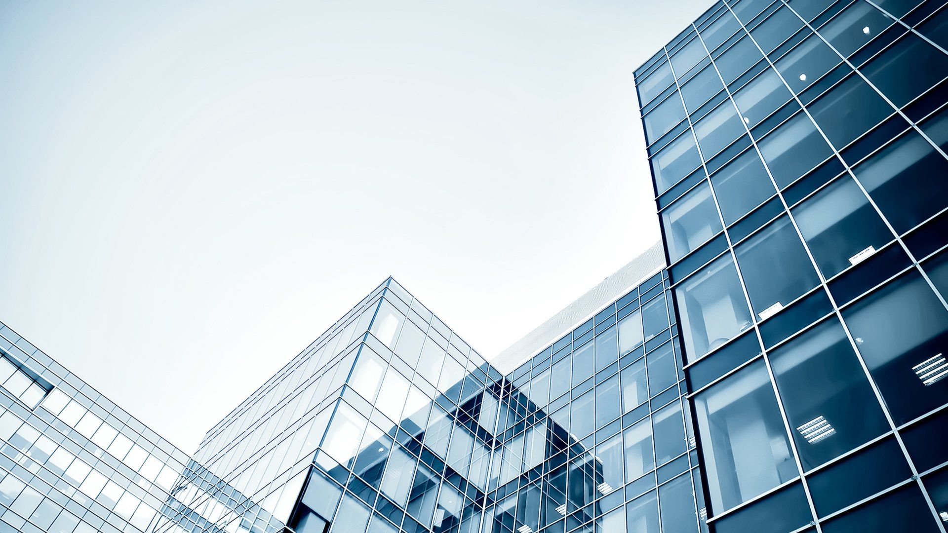 Tall glass skyscrapers