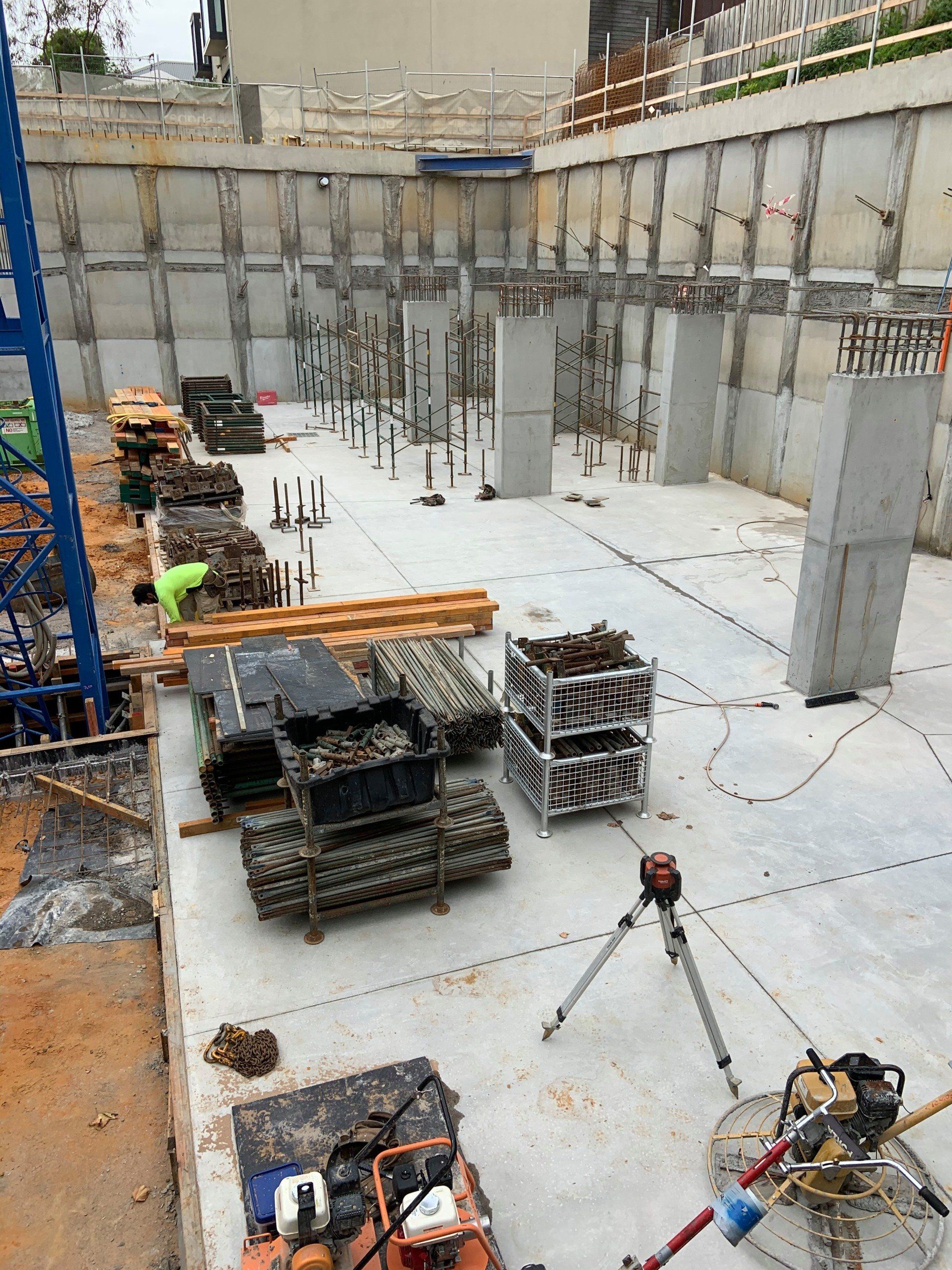 steel bars and concrete reinforcement
