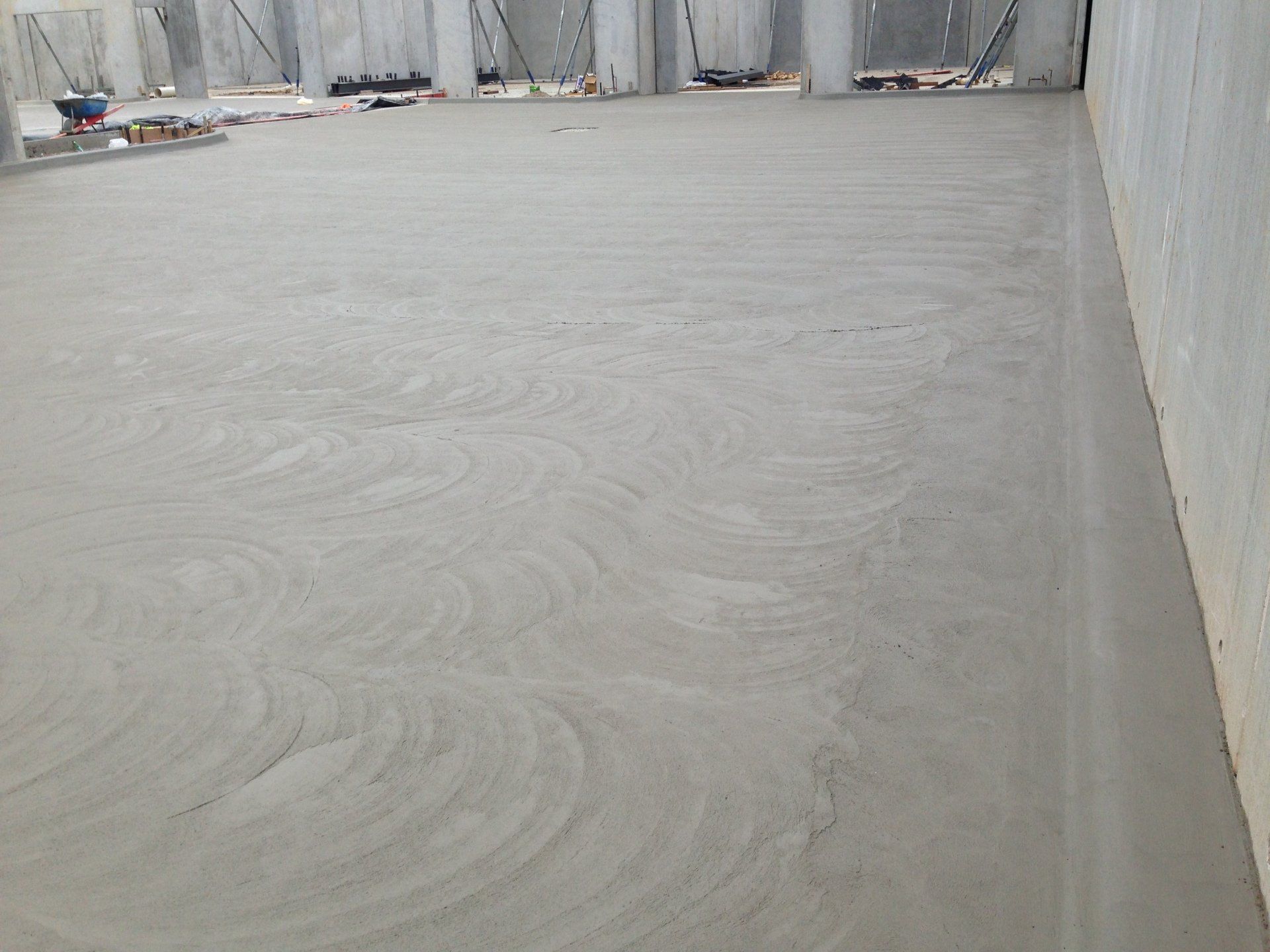 Concrete floor area