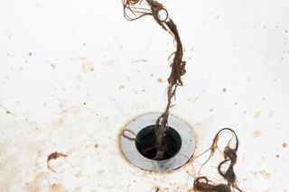 hair in drain