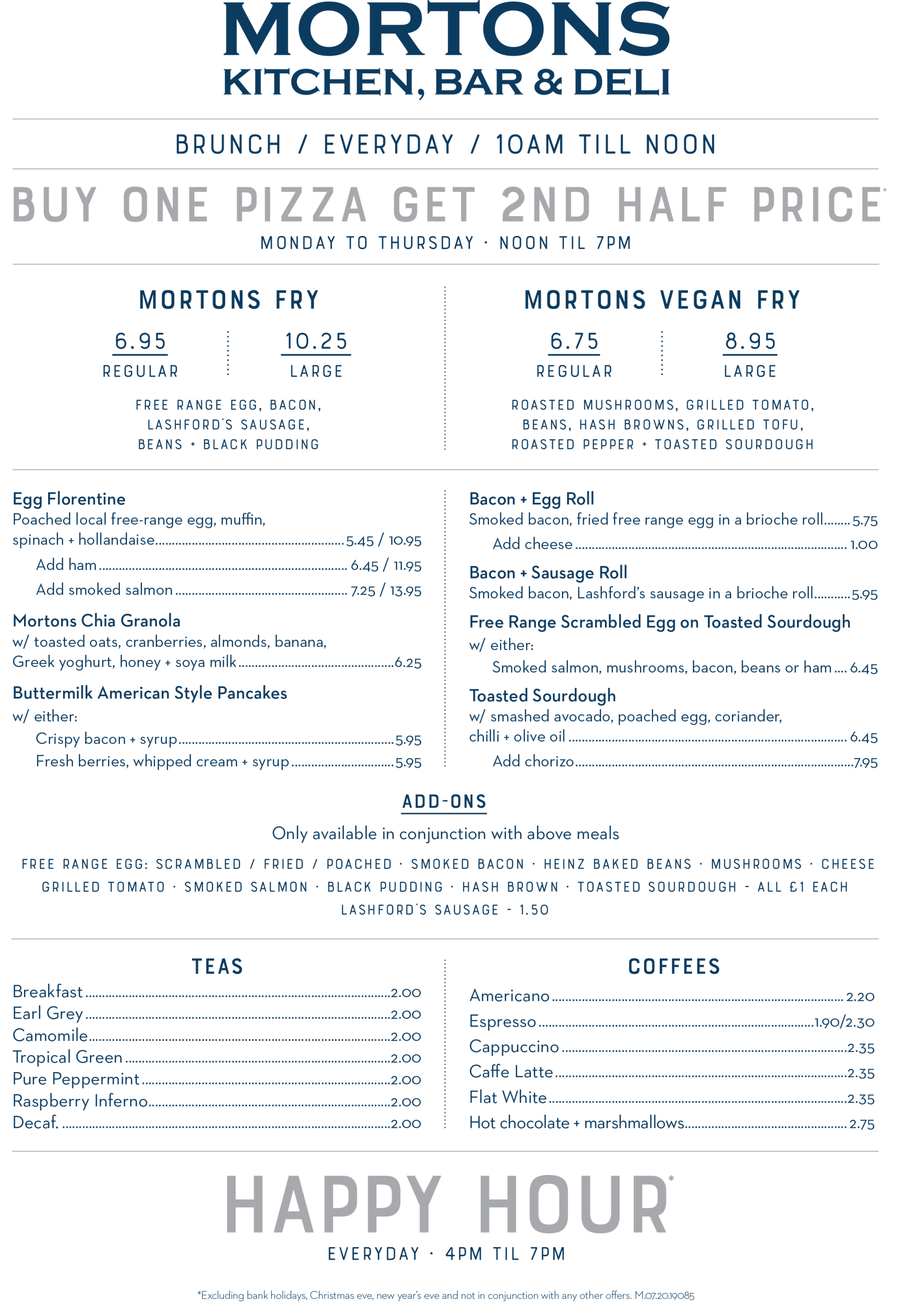 Morton's Menu With Pricing