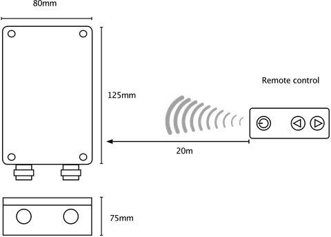 Victory Lighting VLRC2 Controller Dimensions