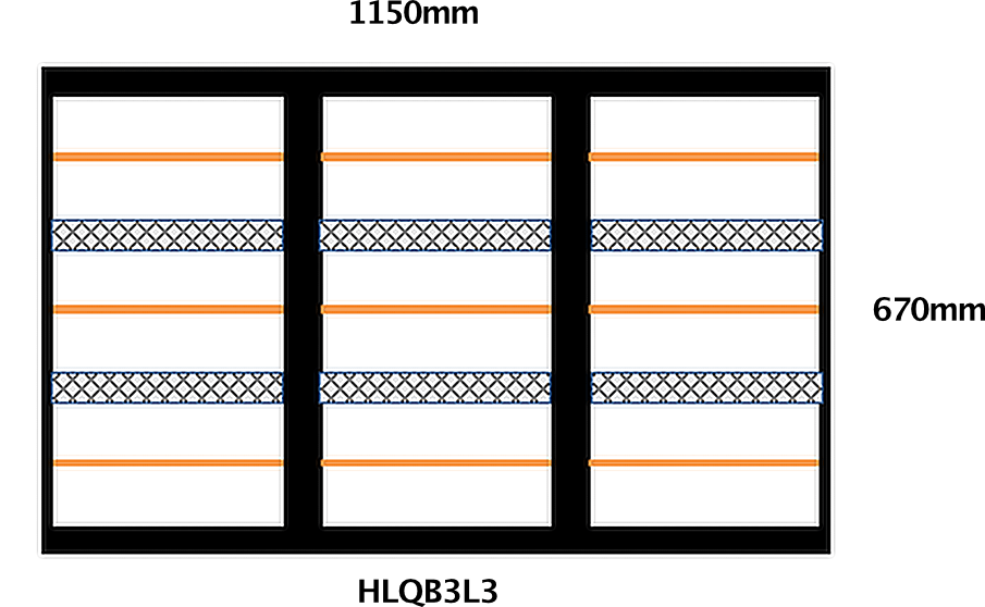 HLQB3L3 Infrared Heater Dimensions