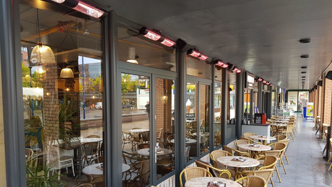 HLW Heaters Outside Restaurant
