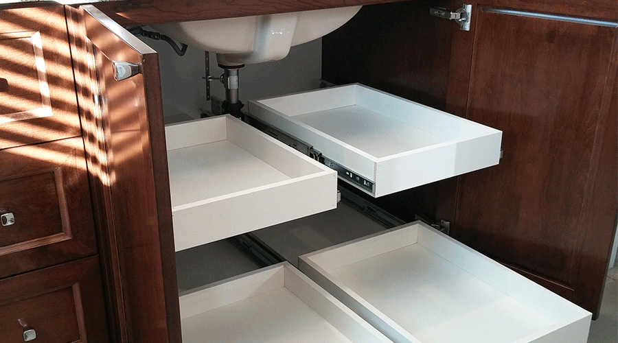 Custom Made Slide Out Shelves For Existing Cabinets