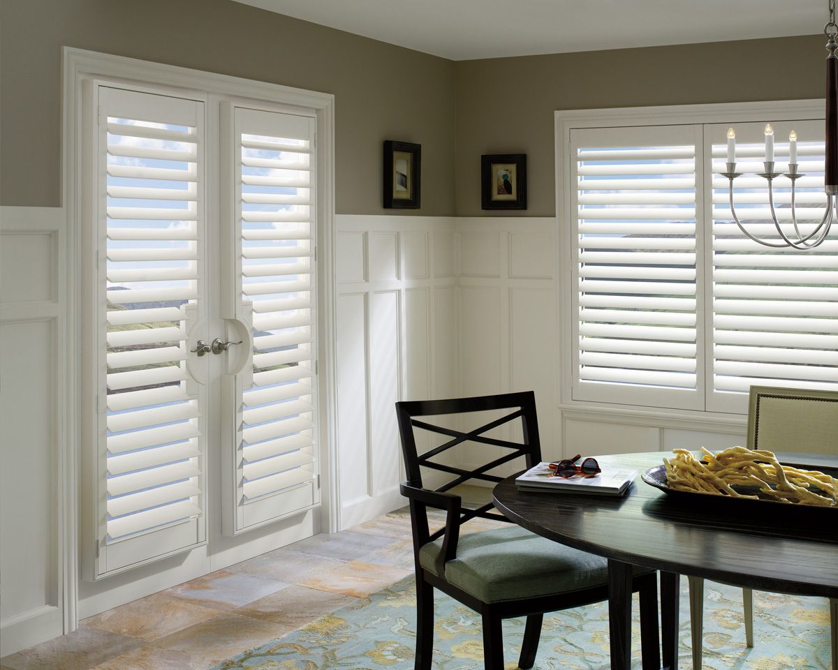 Hunter Douglas Palm Beach Polysatin Shutters in Billings, MT