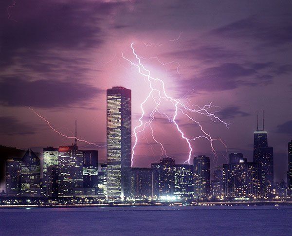 signs of lightning strike to ac unit