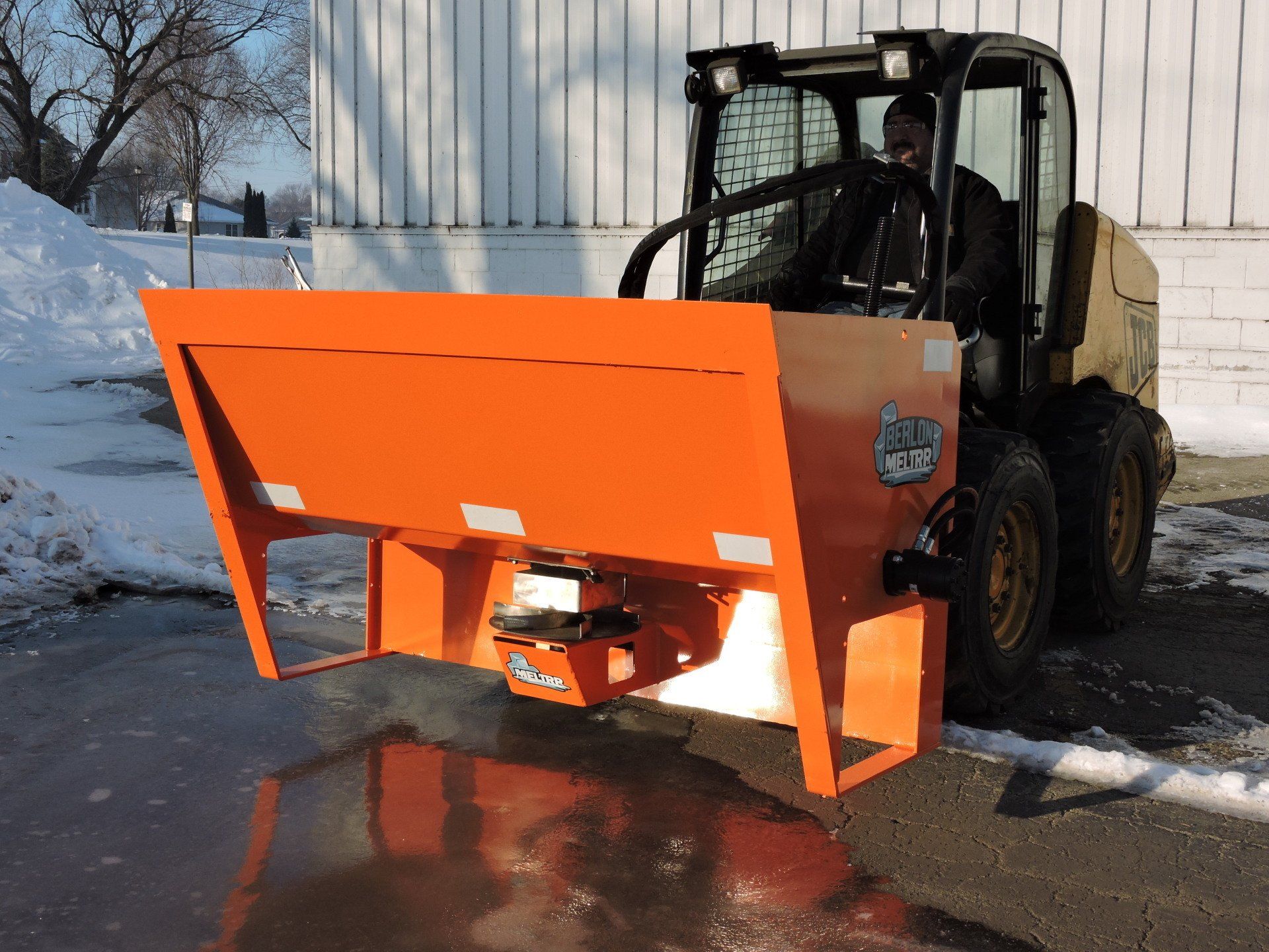 Salt Spreader Attachment for Skid Steer Loaders | Berlon Industries