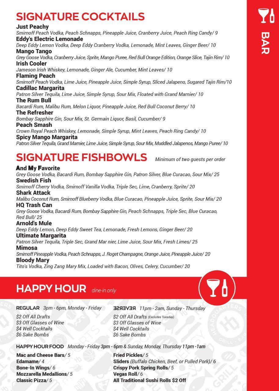 Headquarters Grill Bar Sushi Peoria, AZ