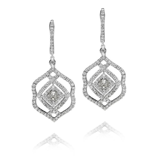 crown of light diamond stud earrings