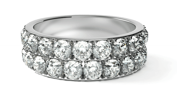 custom platinum and diamond ring