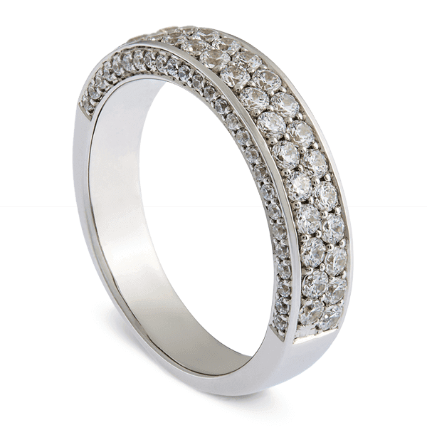 custom white gold and diamond ring