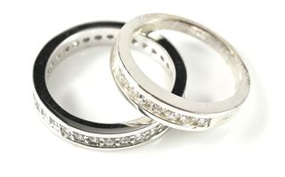 two custom designed wedding rings