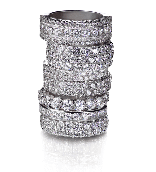 stacked diamond rings