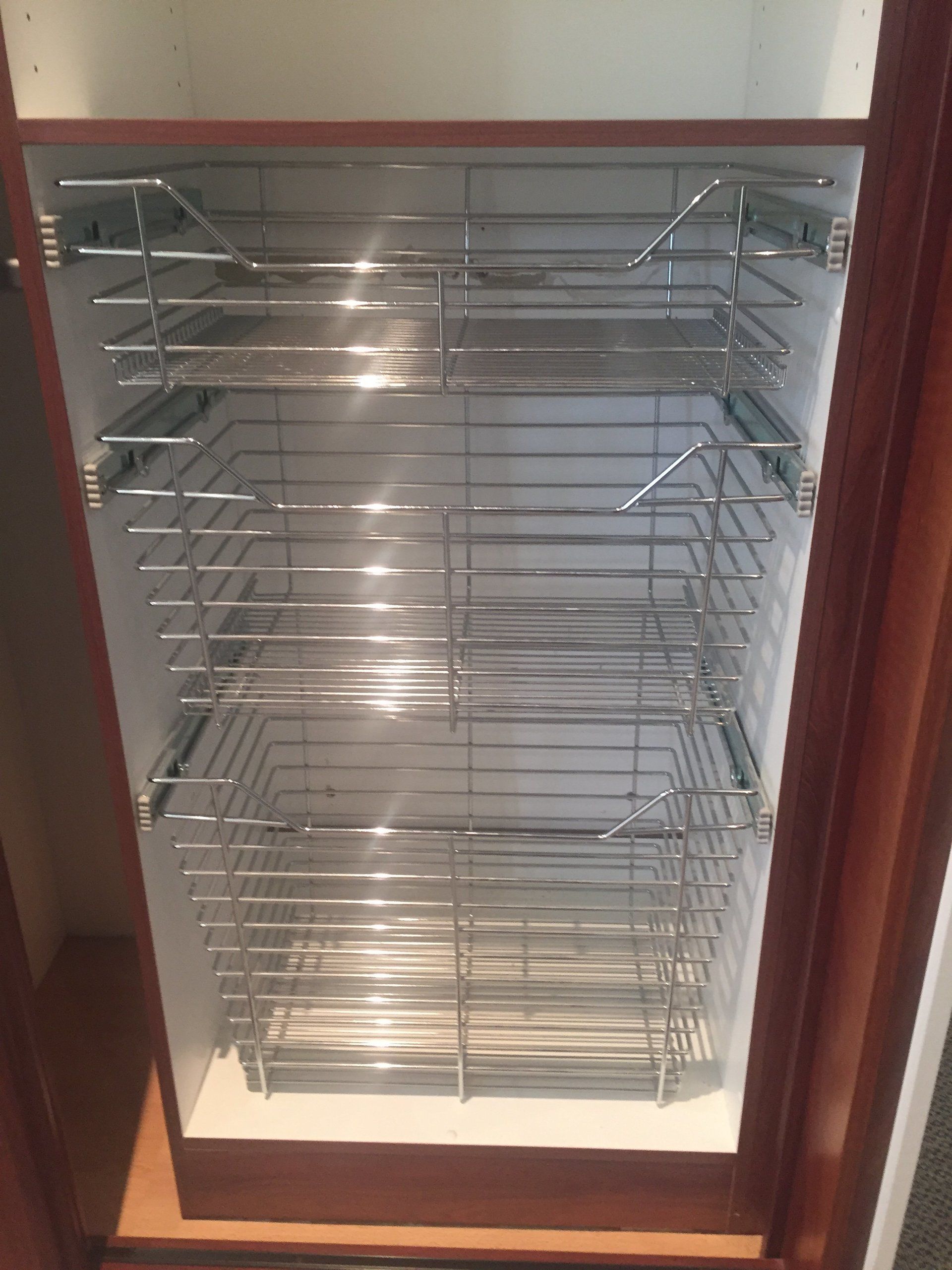Wardrobe Chrome Baskets Perth