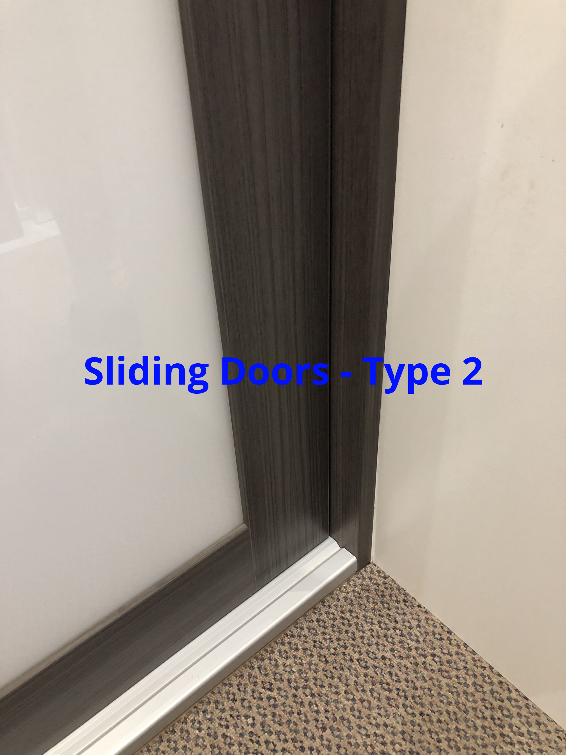 dark brown sliding doors