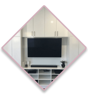 built in home display cupboard