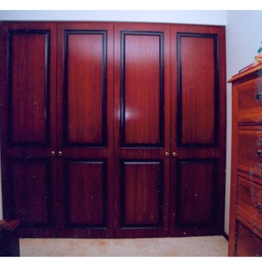 Routed Timber Veneer Hinged Wardrobe Doors