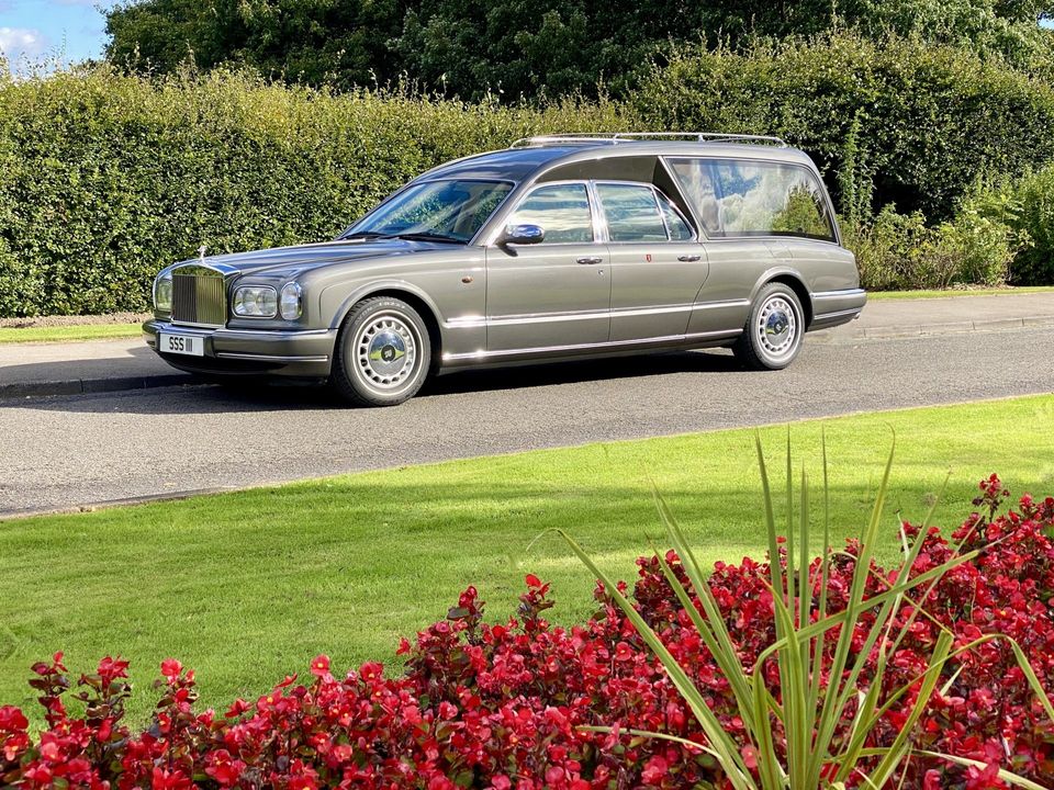 Rolls Royce funeral cars.