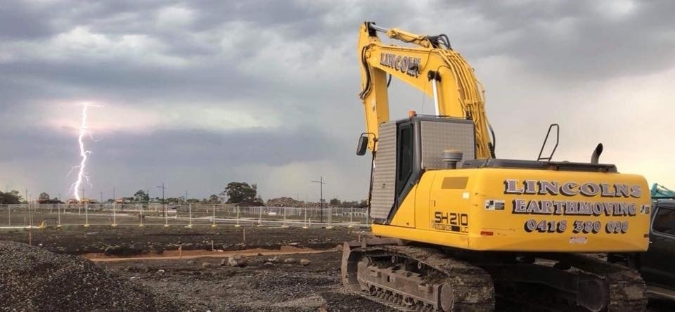 Machine being transported via road