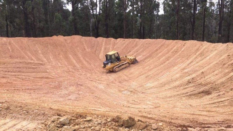 Soil being removed from the construction site