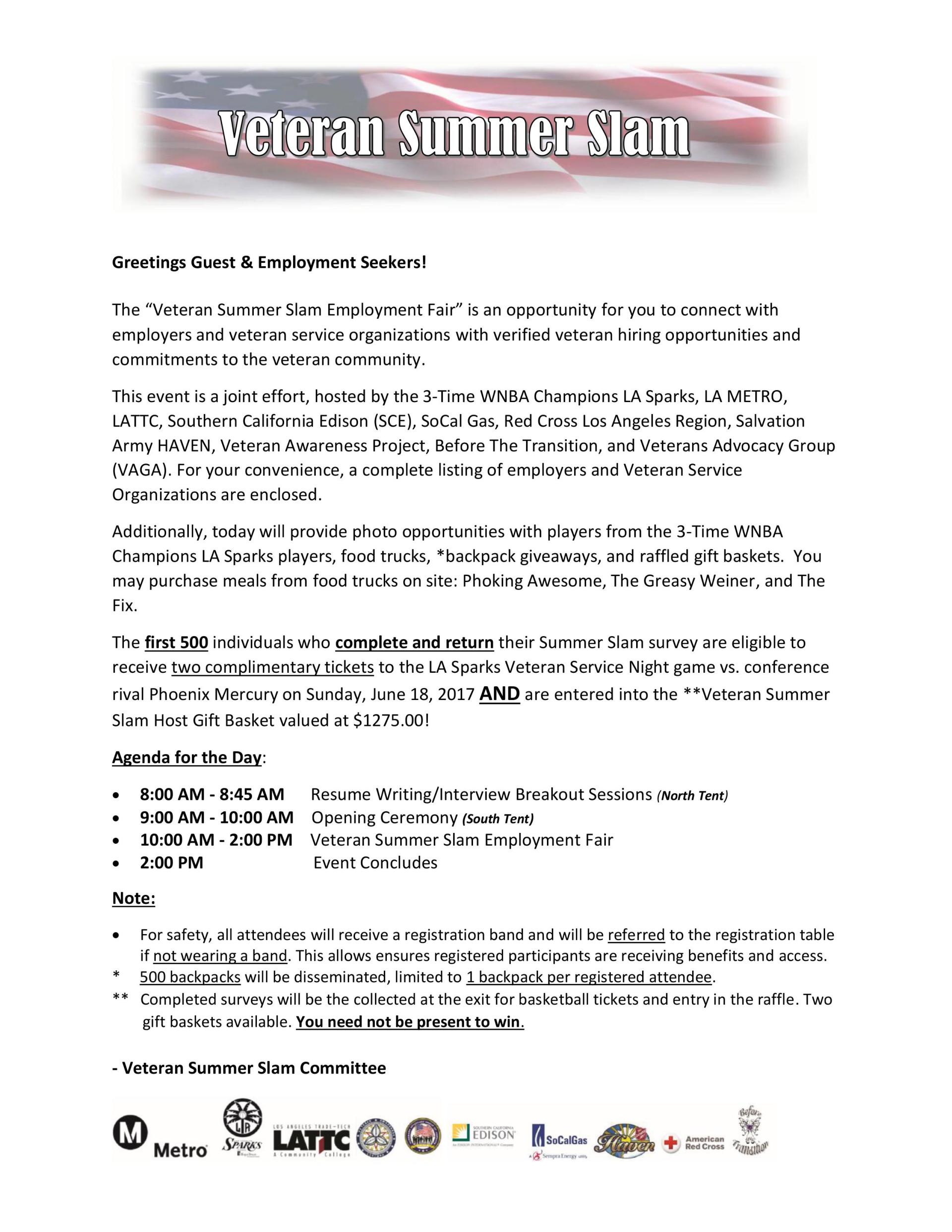 Welcome Letter For June 16 Event
