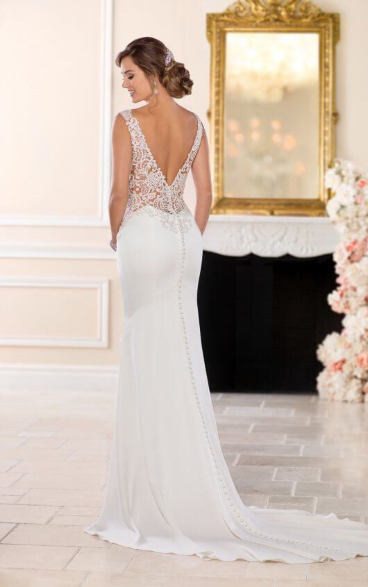 adding a back to a backless wedding dress