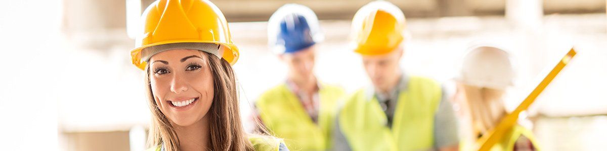 women in hard hat