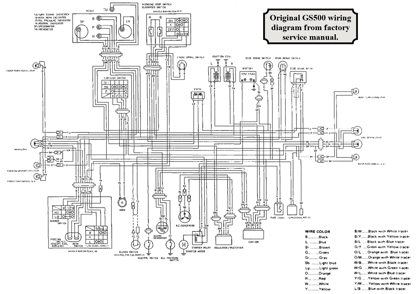 Motorcycle Wiring Diagram Gn400