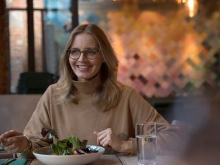 woman enjoying a salad