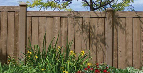 Bufftech Wood Grain Vinyl Stone Fence Millcreek Fence Decks Llc