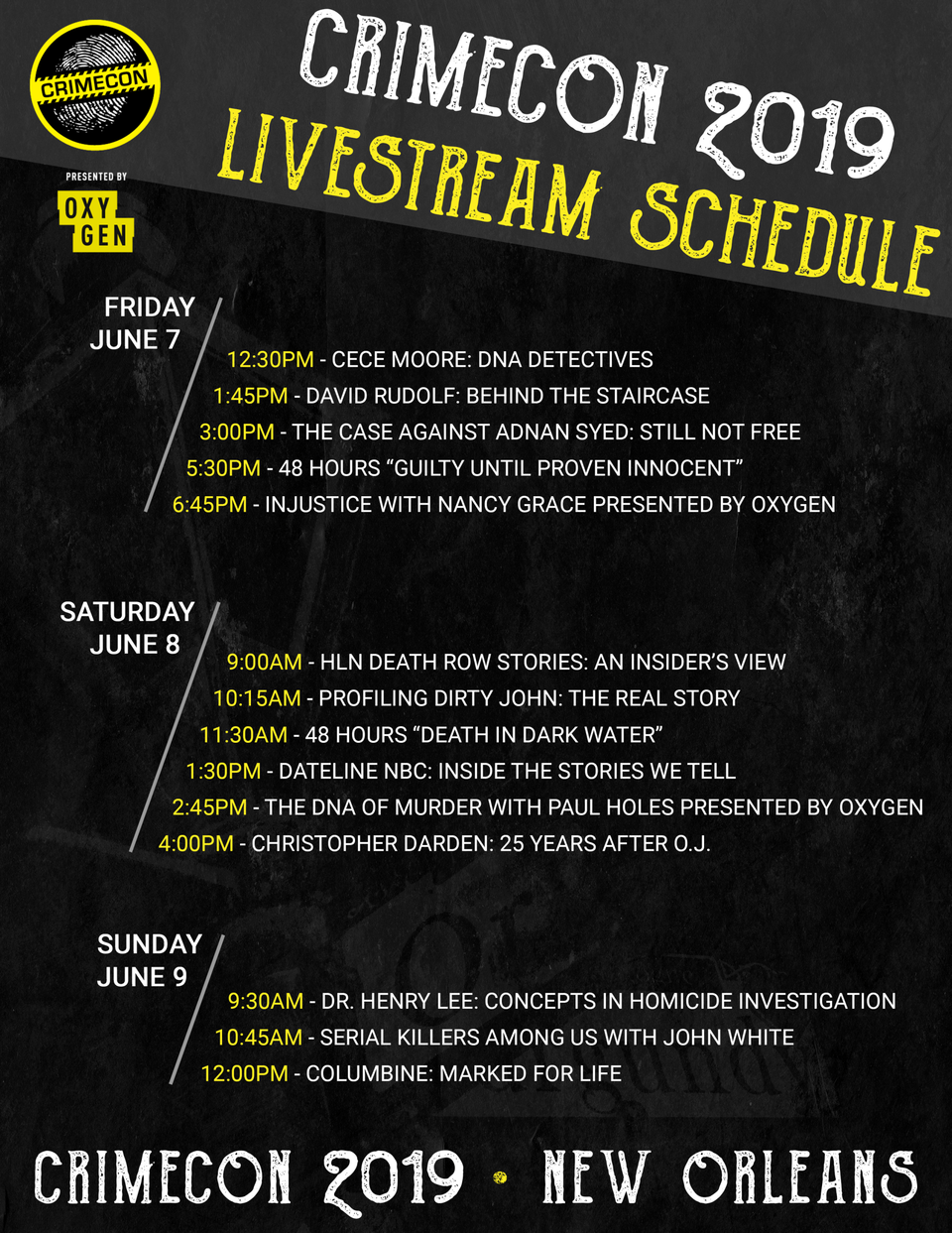 CrimeCon Livestream