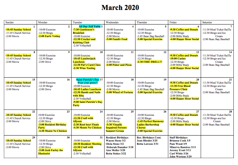Senior Activities Rogers AR Events Calendar